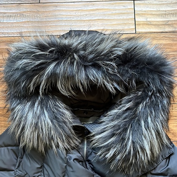 Elie Tahari Down Coat with Fur Hood - Picture 2 of 8